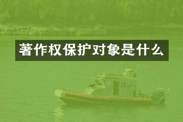 著作权保护对象是什么