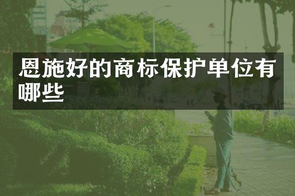 恩施好的商标保护单位有哪些