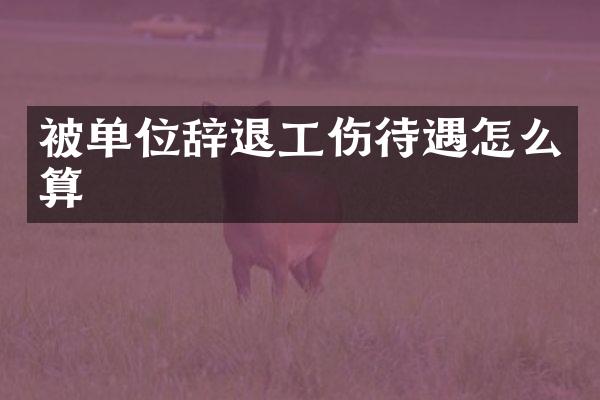 被单位辞退工伤待遇怎么算
