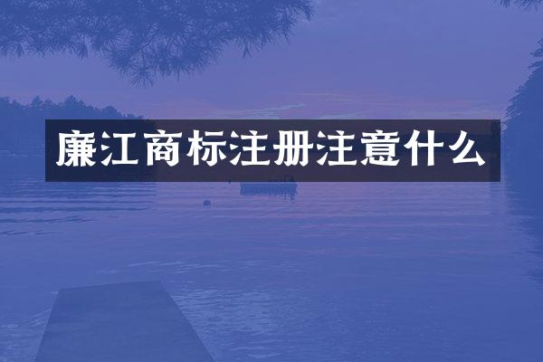 廉江商标注册注意什么