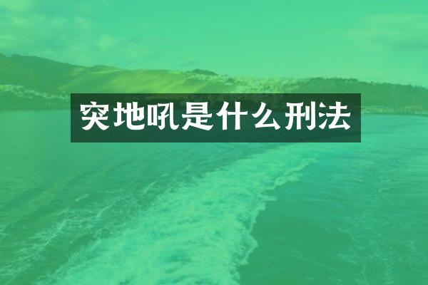 突地吼是什么刑法