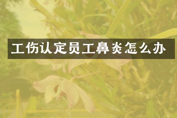 工伤认定员工鼻炎怎么办