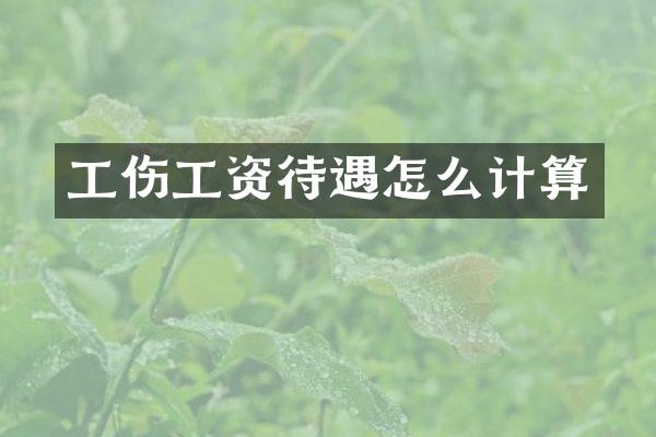 工伤工资待遇怎么计算