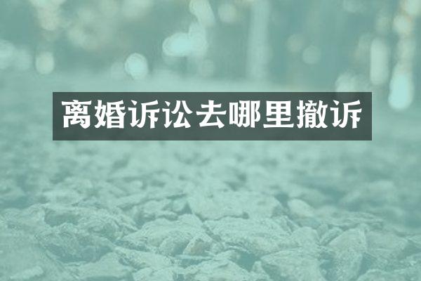 离婚诉讼去哪里撤诉