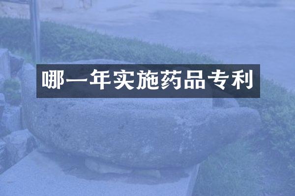 哪一年实施药品专利