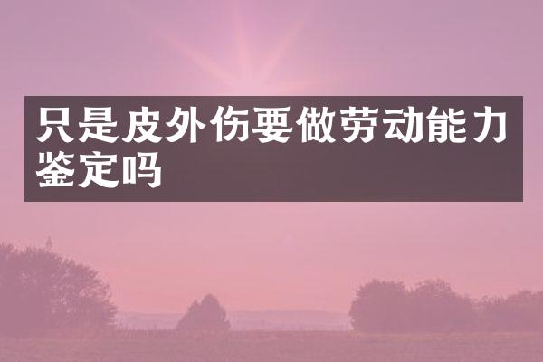 只是皮外伤要做劳动能力鉴定吗
