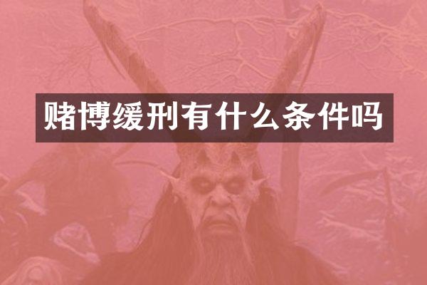 缓刑有什么条件吗