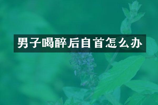 男子喝醉后自首怎么办