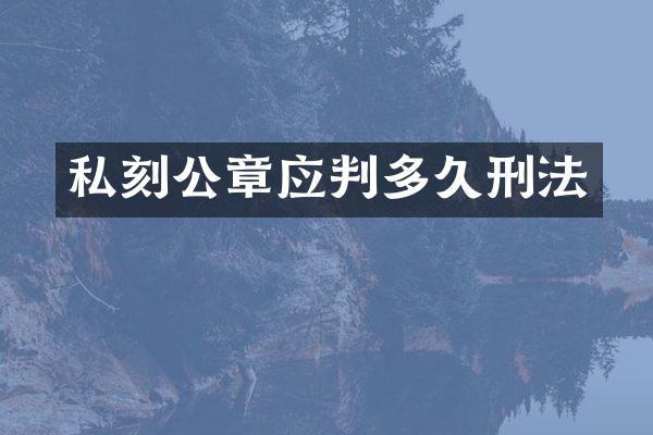 私应判多久刑法
