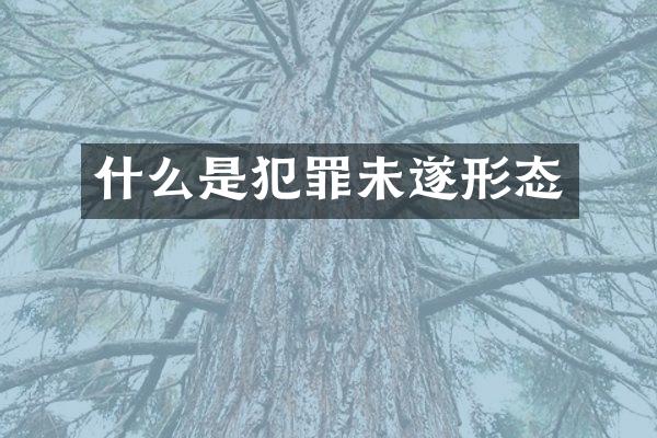 什么是犯罪未遂形态