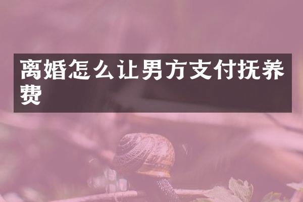 离婚怎么让男方支付抚养费