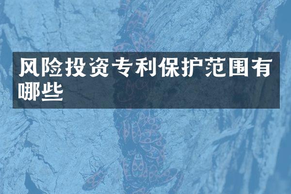 风险投资专利保护范围有哪些