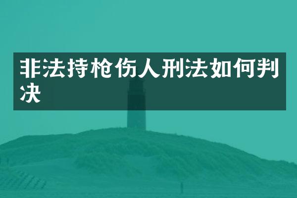 非法持伤人刑法如何判决