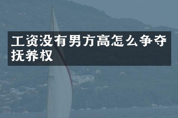 工资没有男方高怎么争夺抚养权
