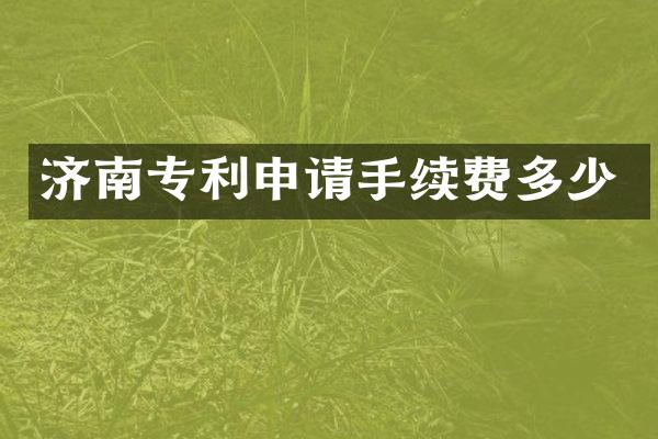 济南专利申请手续费多少