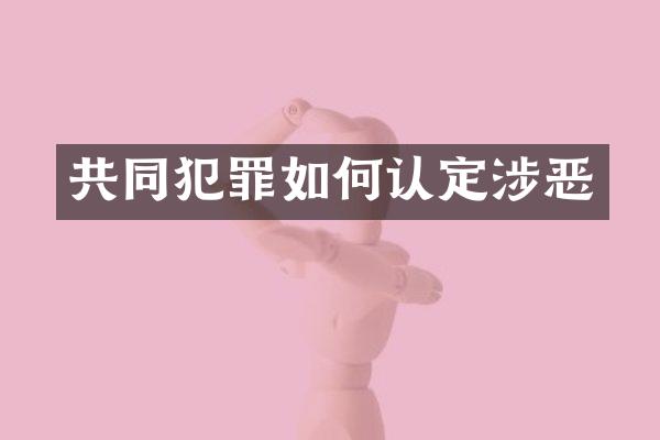 共同犯罪如何认定涉恶