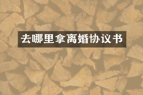 去哪里拿离婚协议书