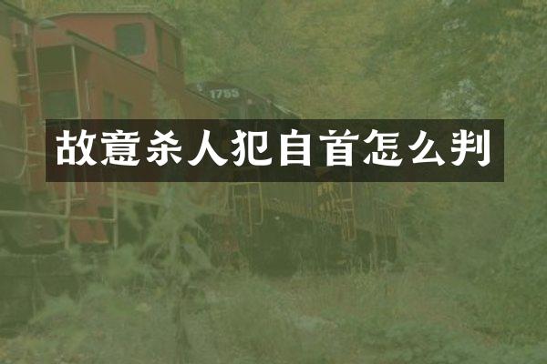 故意犯自首怎么判