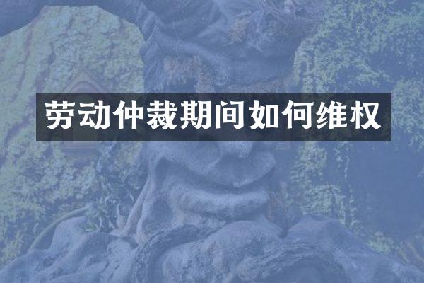 劳动仲裁期间如权