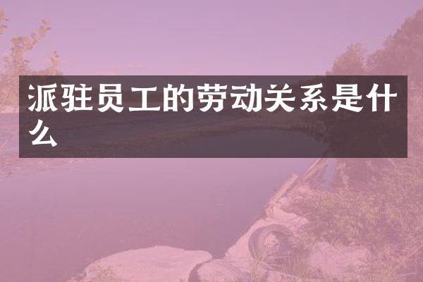 派驻员工的劳动关系是什么