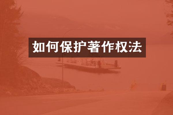 如何保护著作权法