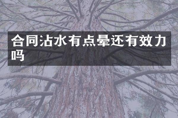 合同沾水有点晕还有效力吗
