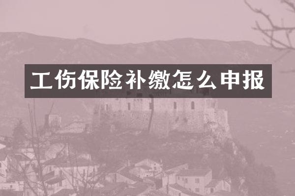 工伤保险补缴怎么申报