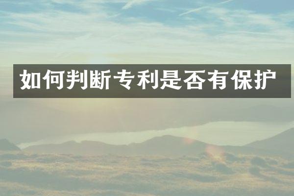 如何判断专利是否有保护