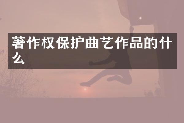 著作权保护曲艺作品的什么