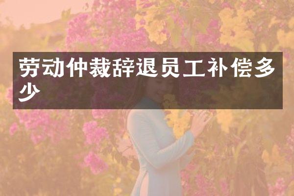 劳动仲裁辞退员工补偿多少