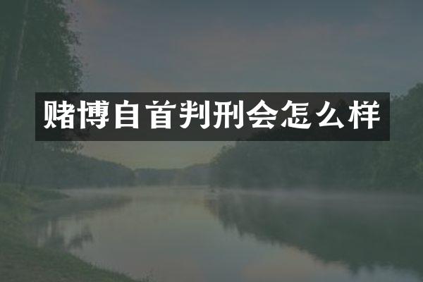自首判刑会怎么样