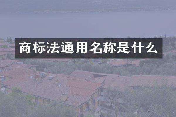 商标法通用名称是什么
