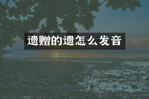 遗赠的遗怎么发音