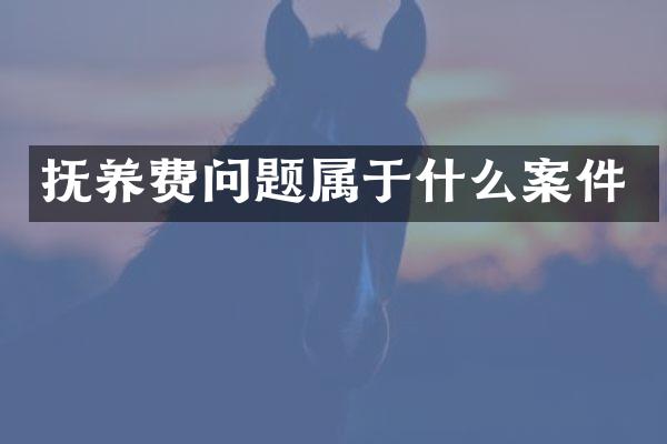 抚养费问题属于什么案件