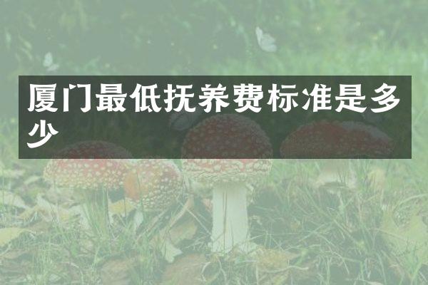 厦门最低抚养费标准是多少