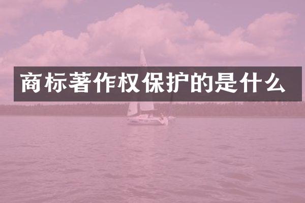 商标著作权保护的是什么