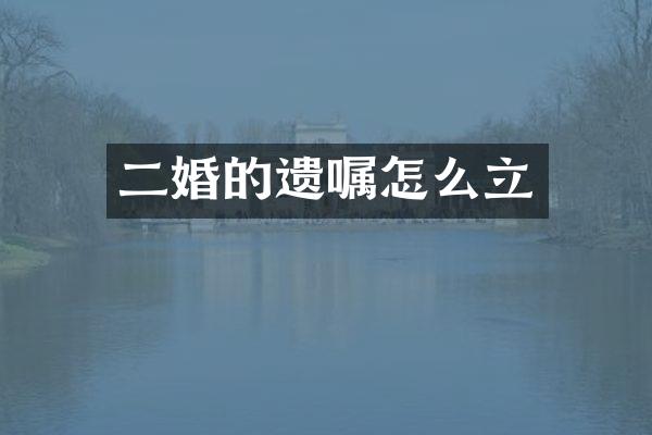 二婚的遗嘱怎么立
