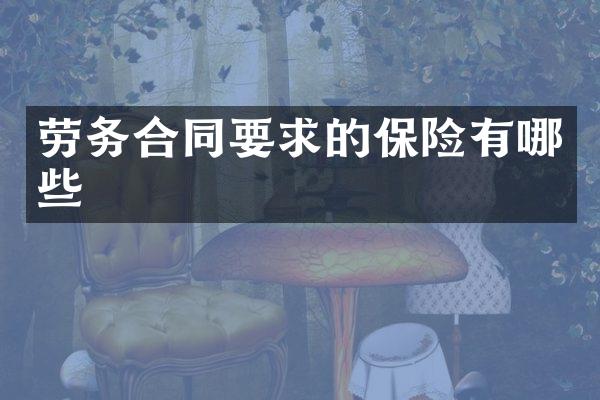 劳务合同要求的保险有哪些