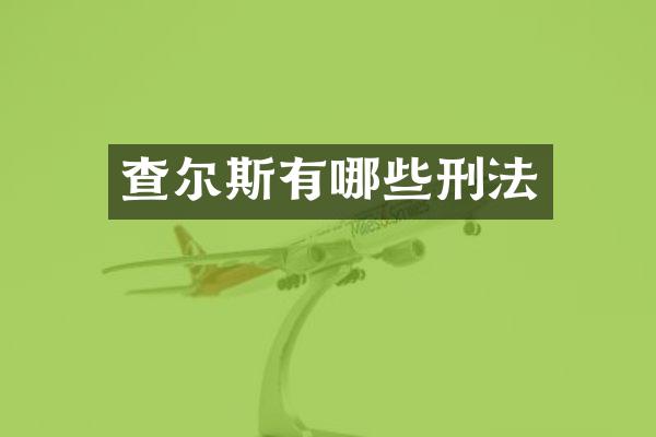 查尔斯有哪些刑法