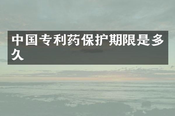 中国专利药保护期限是多久