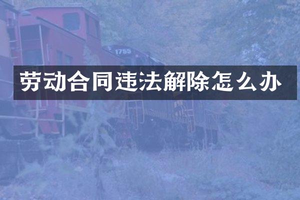 劳动合同违法解除怎么办