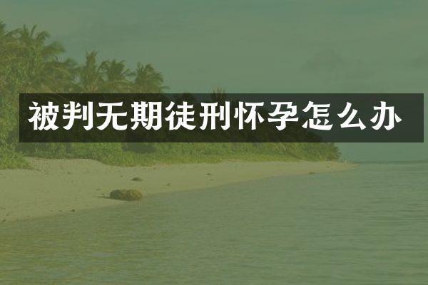 被判无期徒刑怀孕怎么办