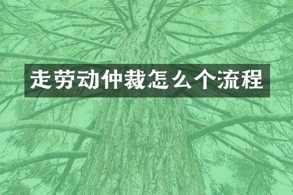走劳动仲裁怎么个流程