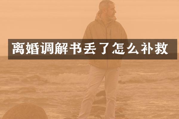离婚调解书丢了怎么补救