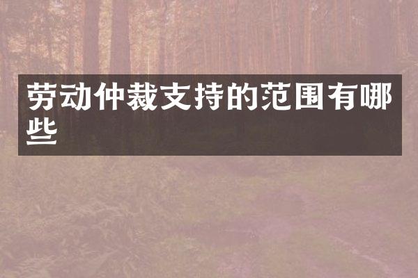 劳动仲裁支持的范围有哪些