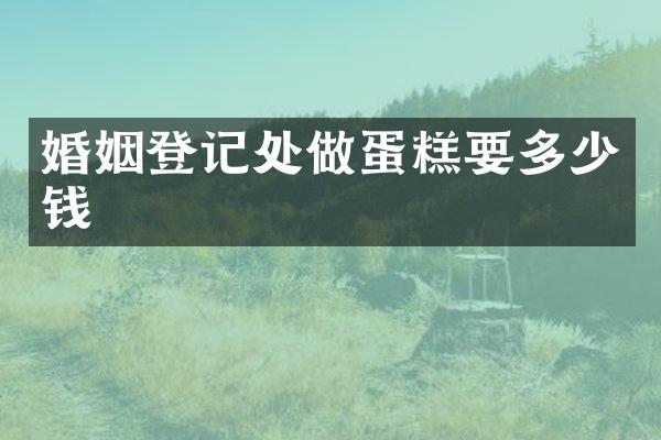 婚姻登记处做蛋糕要多少钱