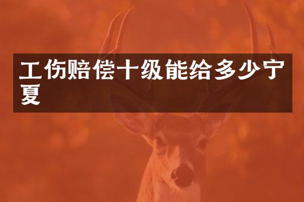 工伤赔偿十级能给多少宁夏