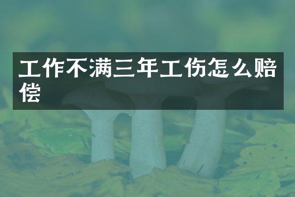 工作不满三年工伤怎么赔偿