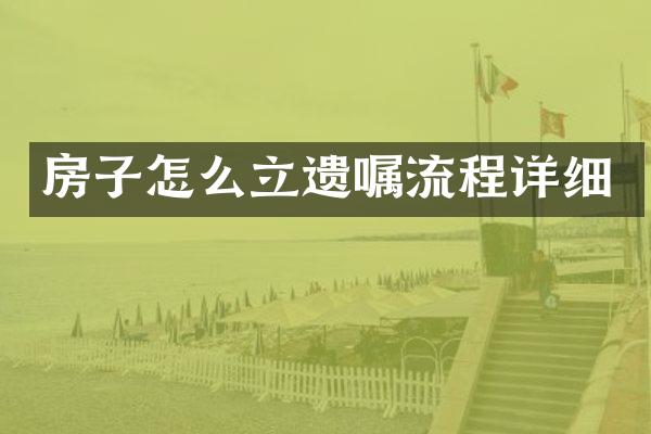 房子怎么立遗嘱流程详细