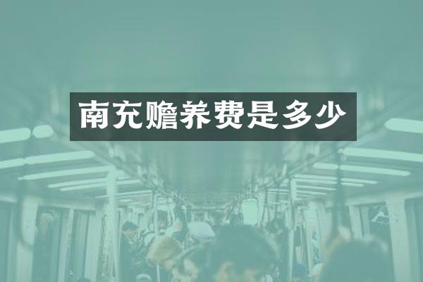 南充赡养费是多少